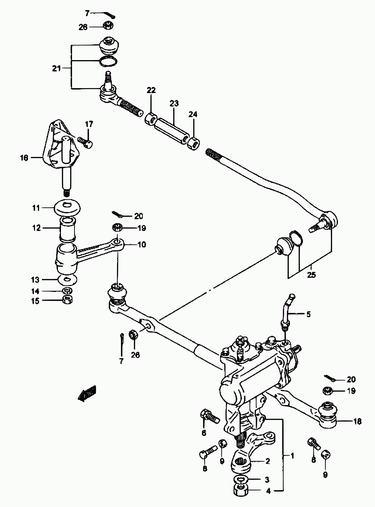 Suzuki 48750 60A00 - Piekare, Šķērssvira www.autospares.lv