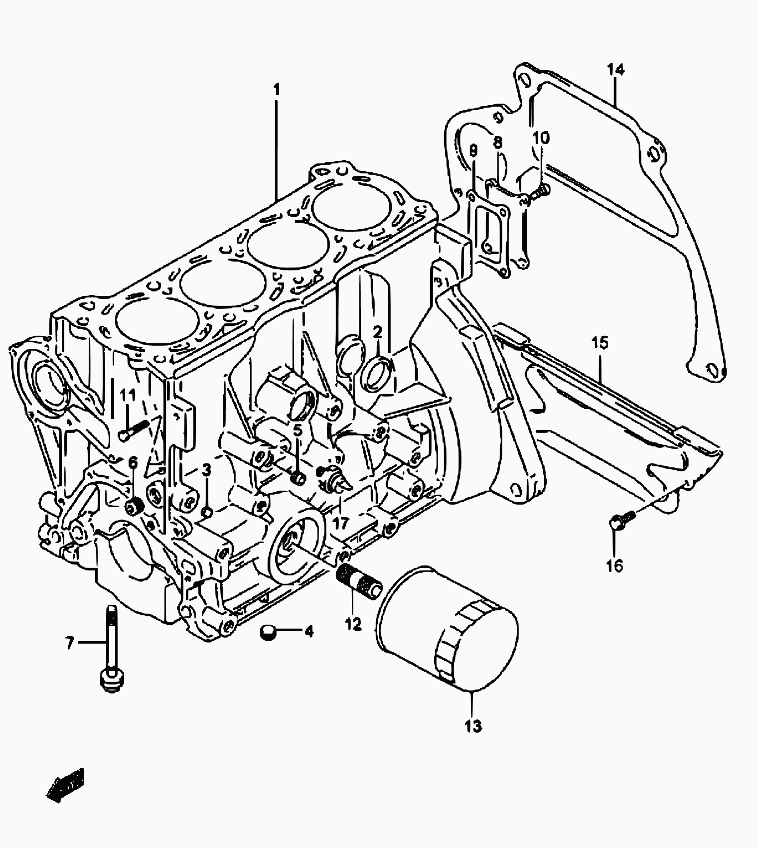 Suzuki 16510-61A20 - Масляный фильтр www.autospares.lv