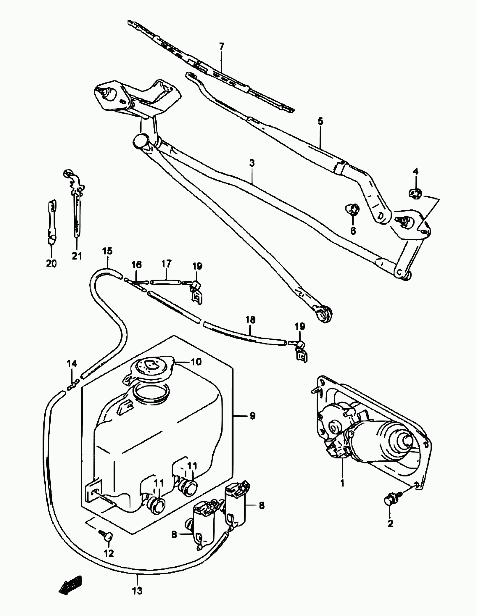 Suzuki 38410-66113 - Water Pump, window cleaning www.autospares.lv