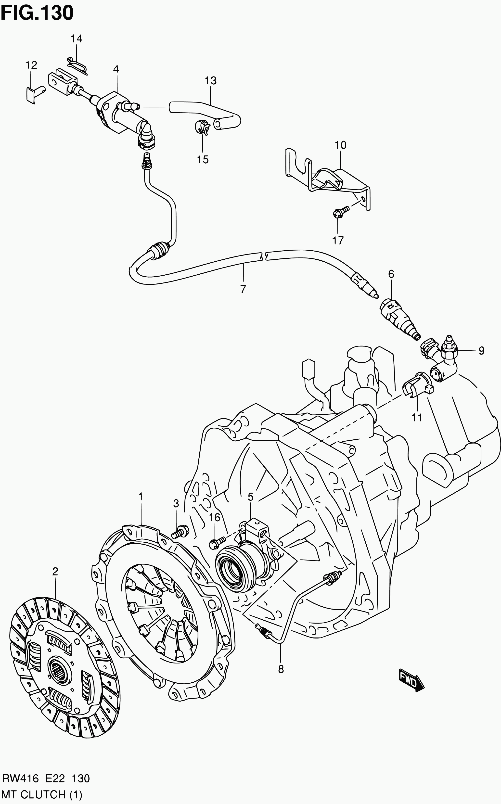 Suzuki 22100-55L01 - Sajūga komplekts www.autospares.lv