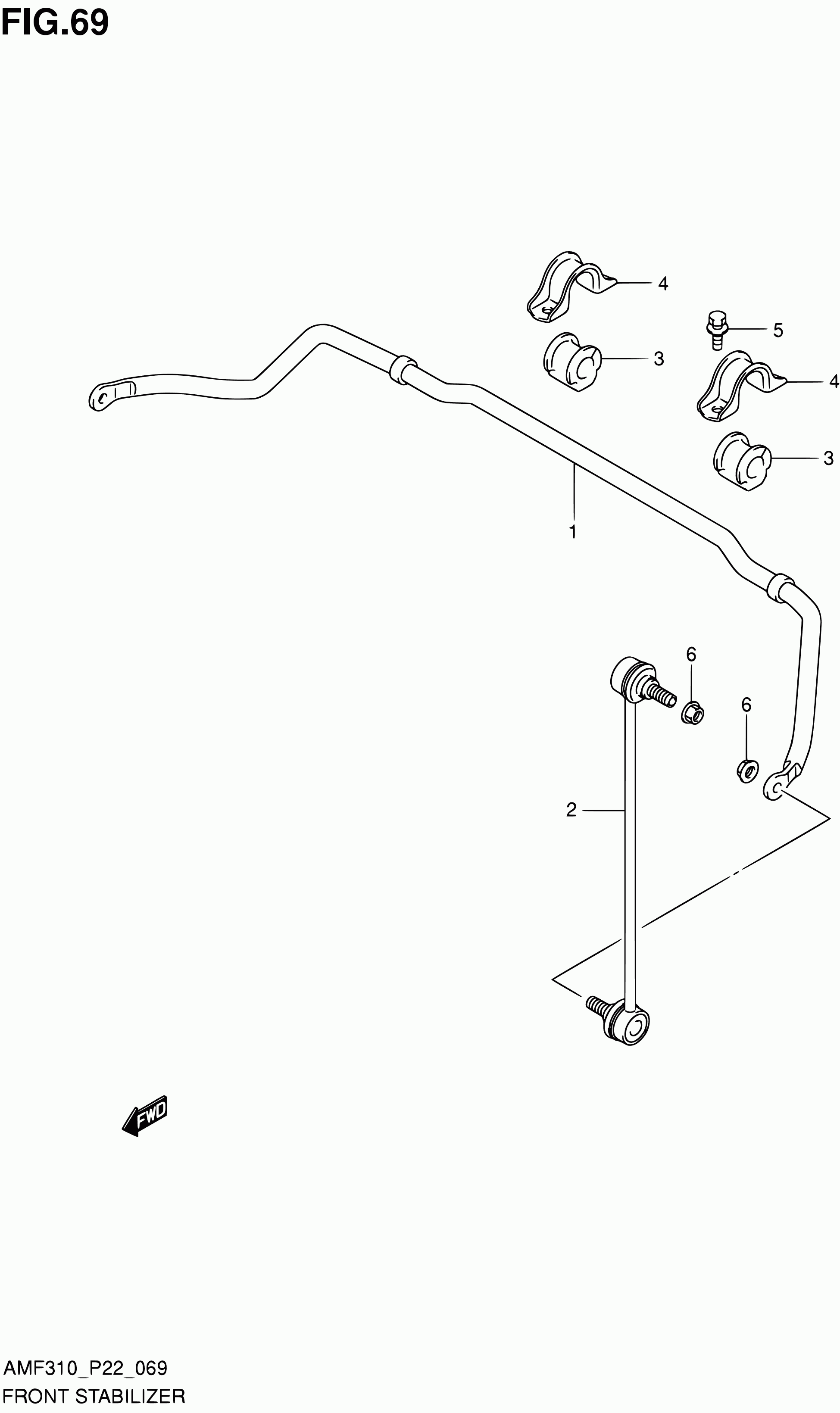 NISSAN 42420M68K00 - Rod / Strut, stabiliser www.autospares.lv