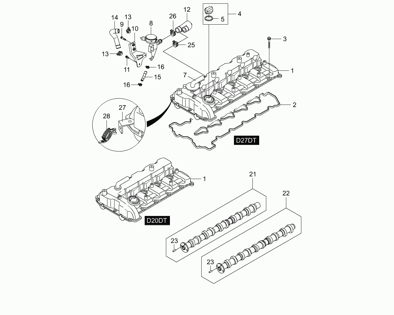 Ssangyong 6640160121 - Gasket, cylinder head cover www.autospares.lv