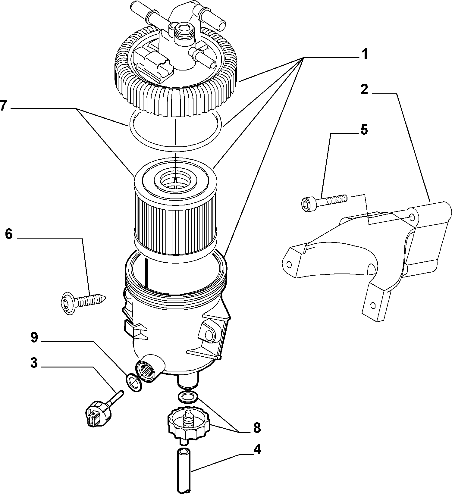 FIAT-HITACHI 9401906768 - Degvielas filtrs autospares.lv