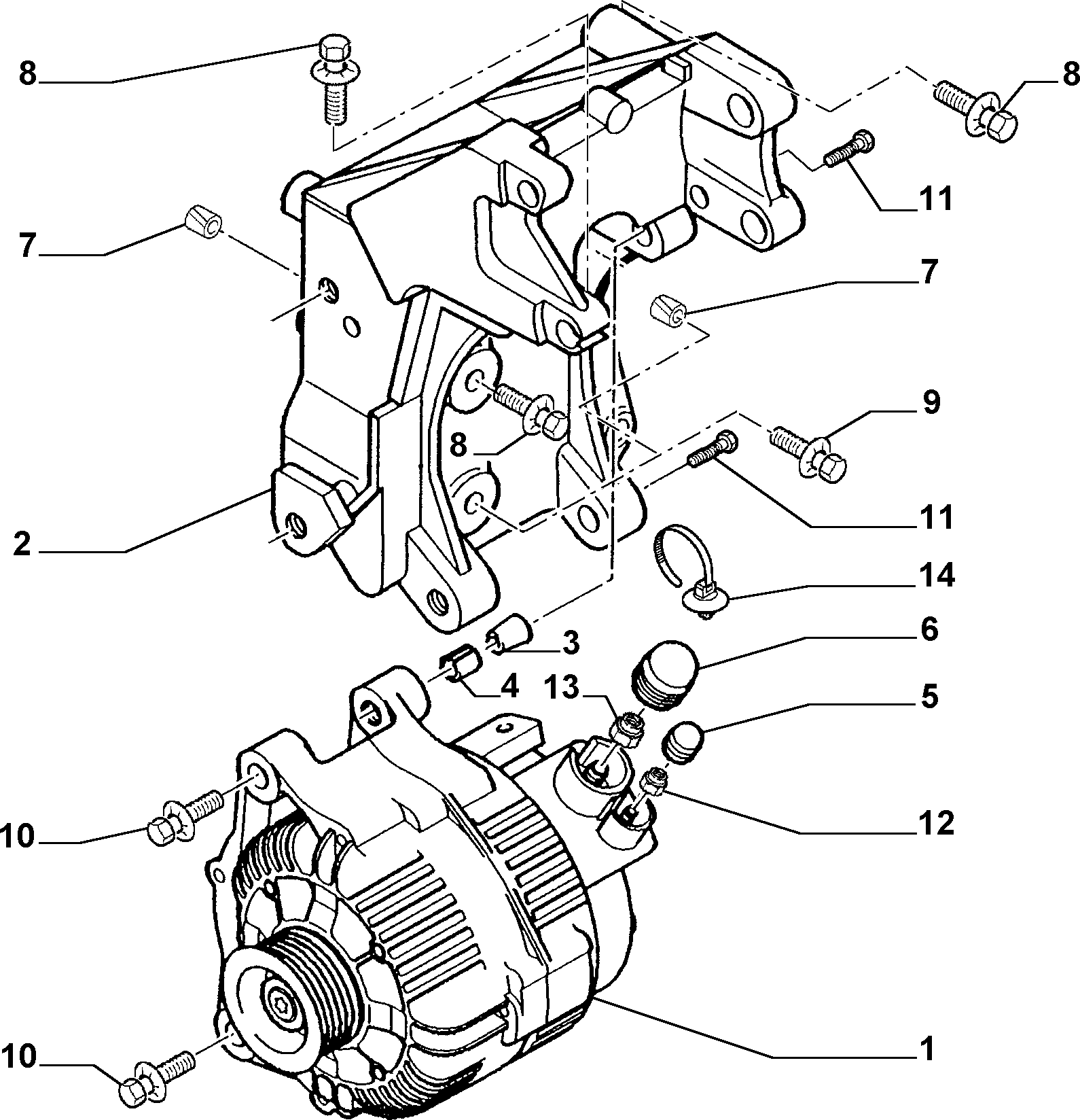 FIAT 71716609 - Alternator www.autospares.lv