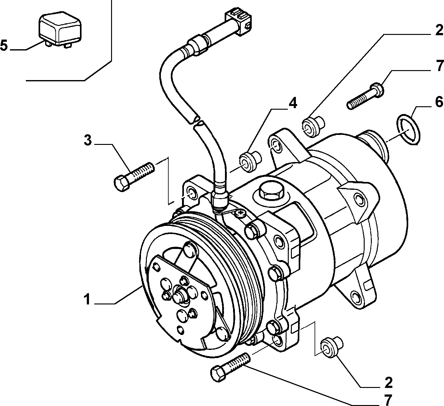 Alfa Romeo 9640486480 - Kompresors, Gaisa kond. sistēma autospares.lv