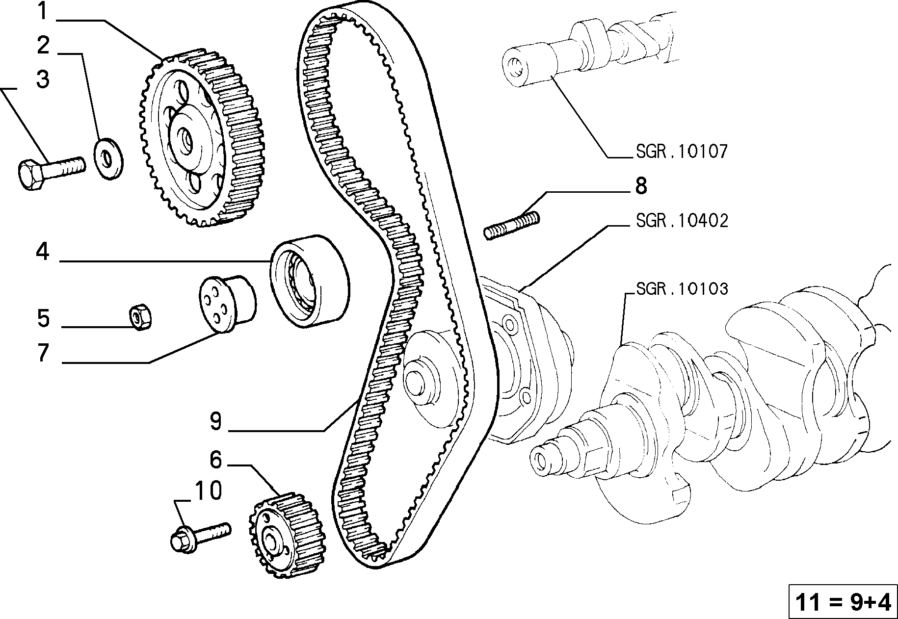 FIAT 71719652 - Timing Belt www.autospares.lv