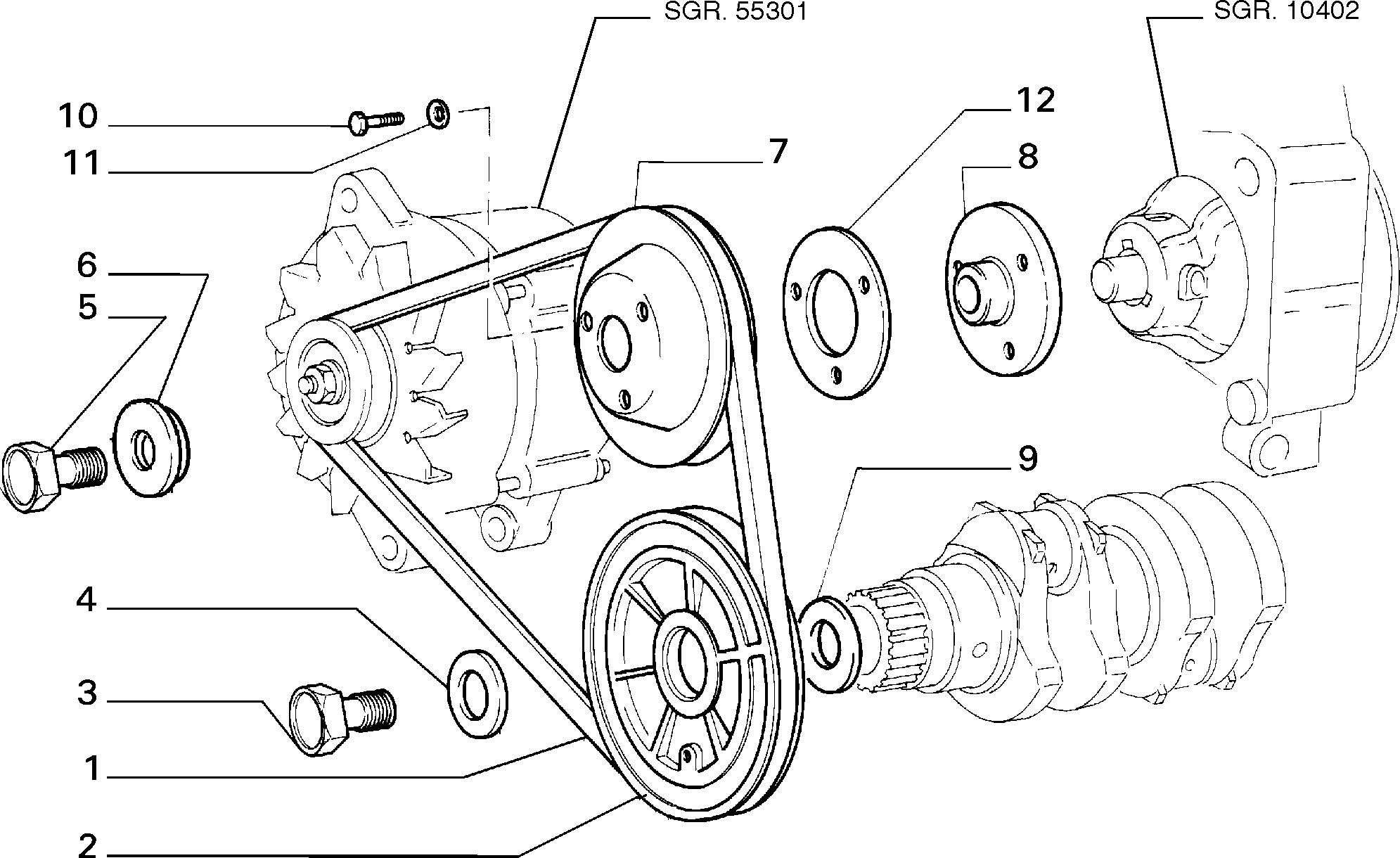 FIAT 71739900 - Клиновой ремень, поперечные рёбра www.autospares.lv