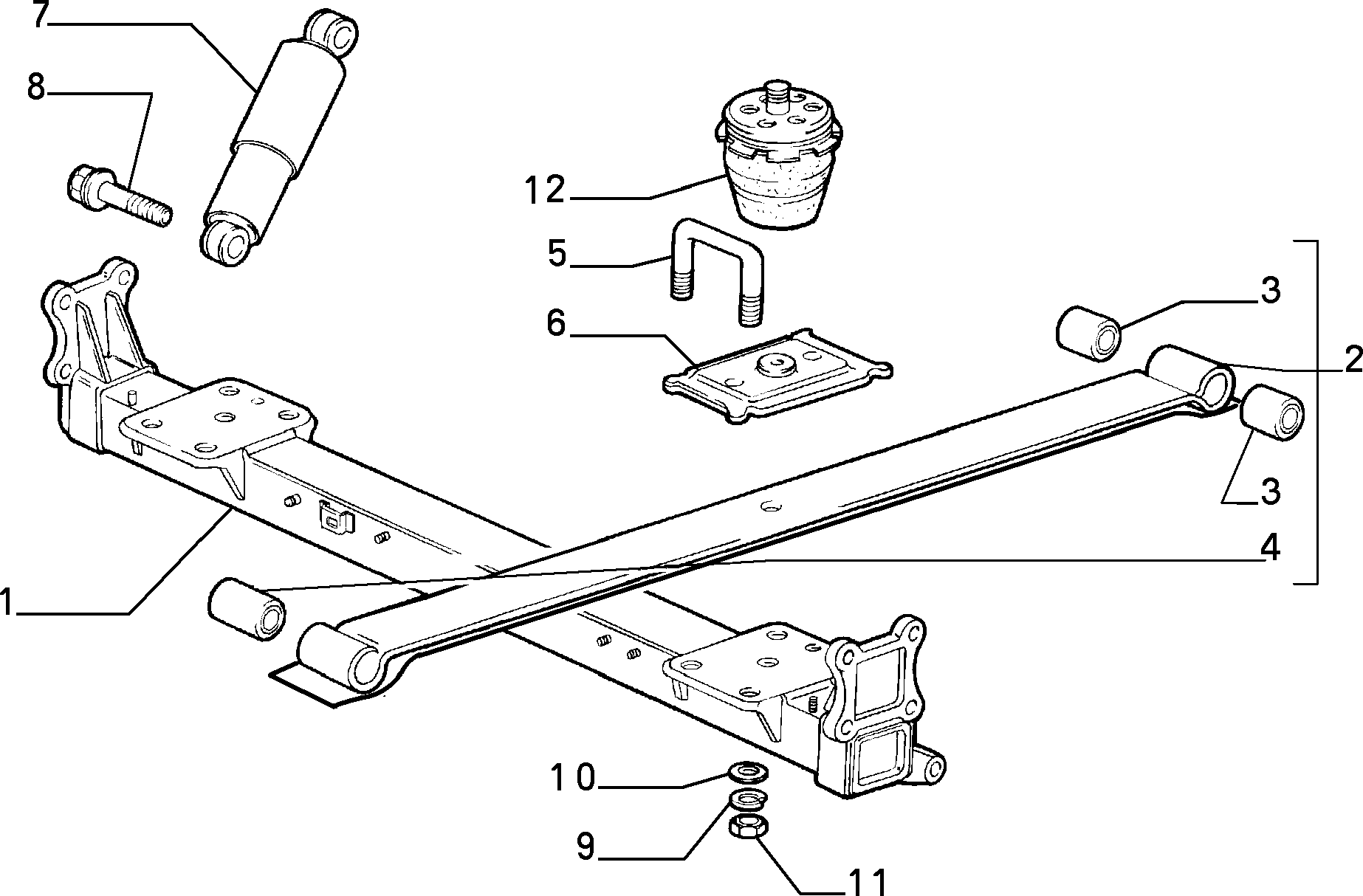 FIAT 1304640080 - Piekare, Lokšņu atspere autospares.lv