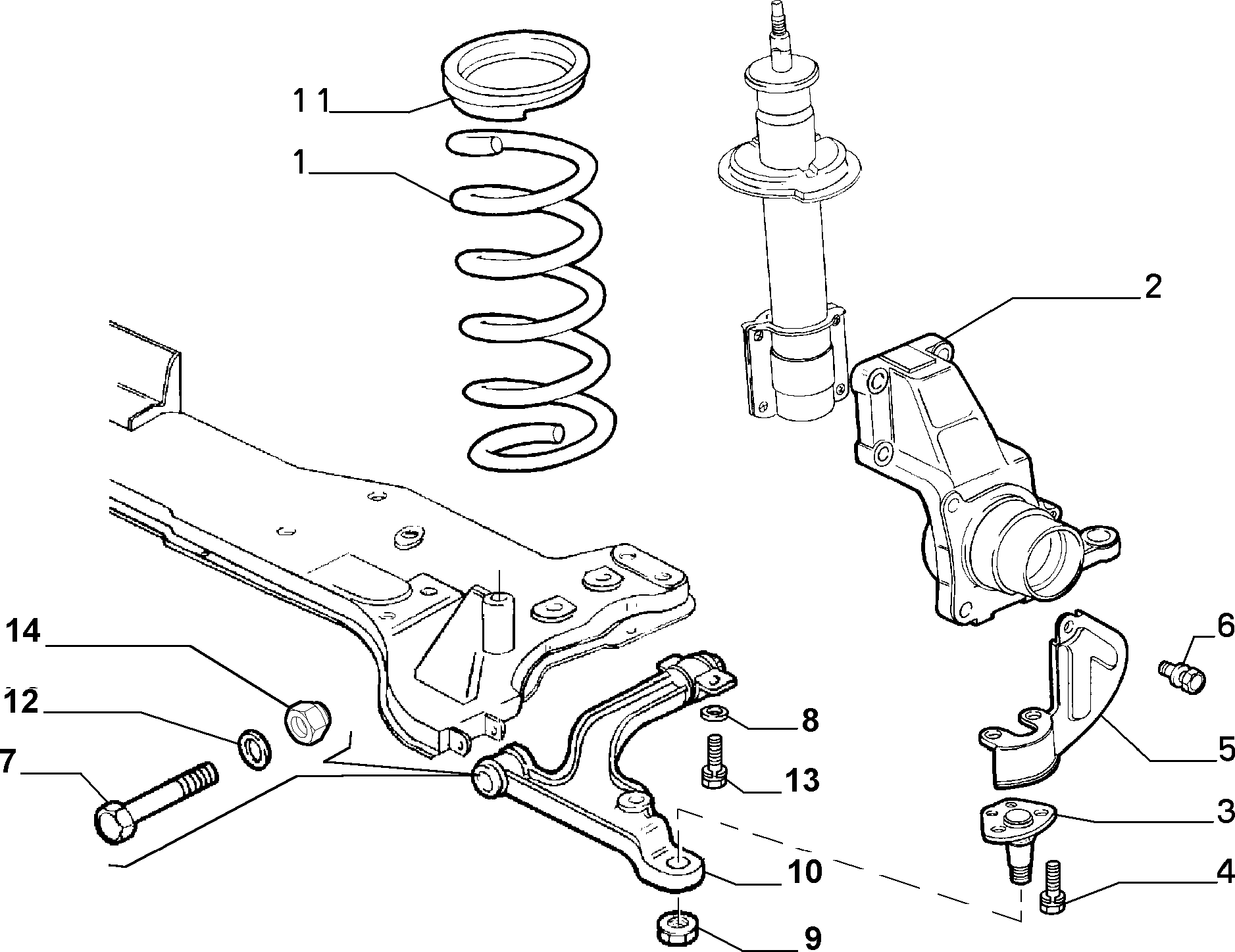 Alfarome/Fiat/Lanci 1320755080 - Piekare, Šķērssvira autospares.lv