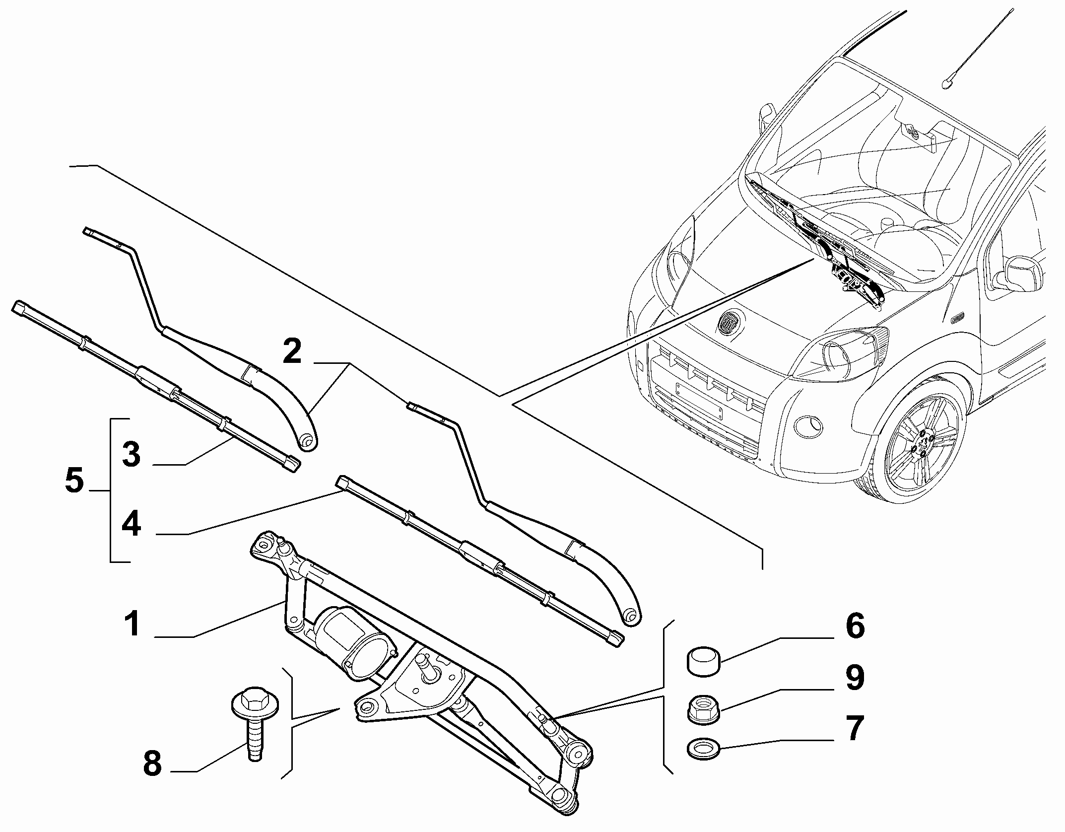 FIAT 1371264080 - Stikla tīrītāja slotiņa autospares.lv