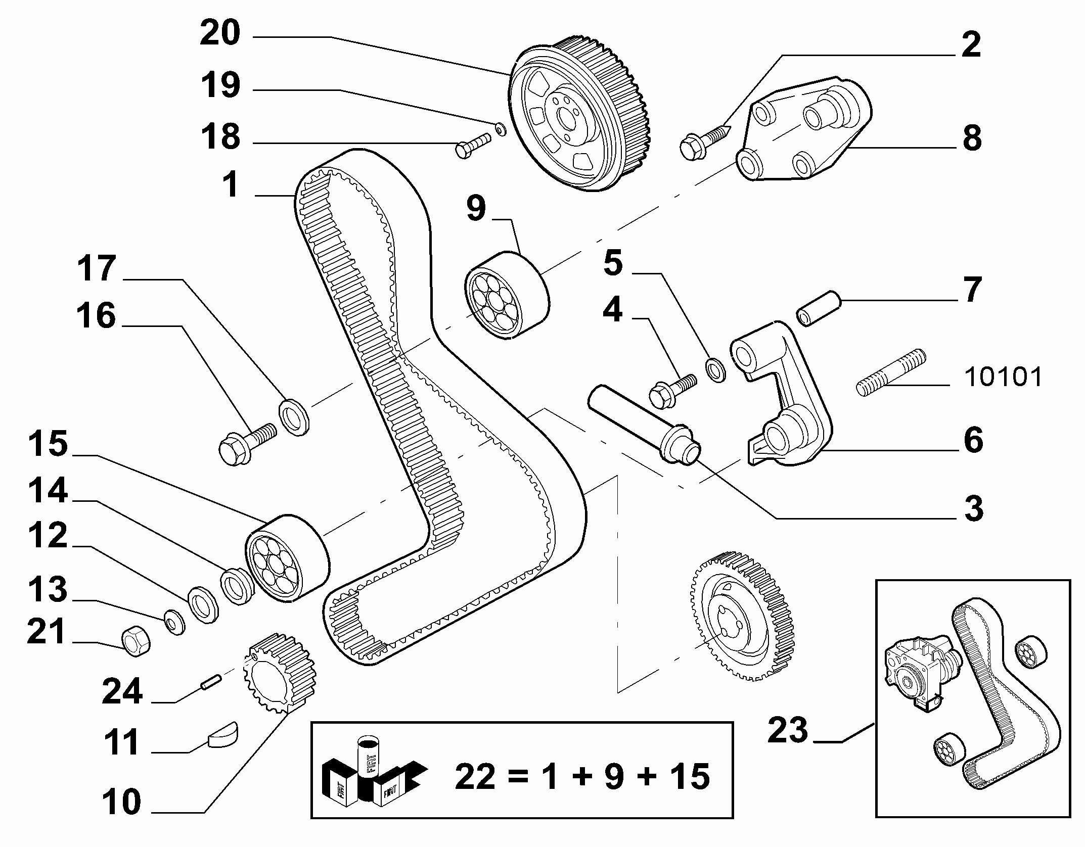 FIAT 99456476 - Timing Belt www.autospares.lv