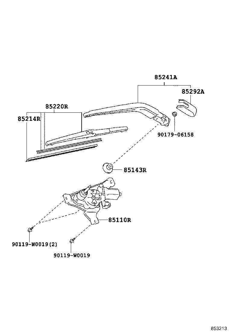 LEXUS 85242-0R010 - Stikla tīrītāja slotiņa autospares.lv