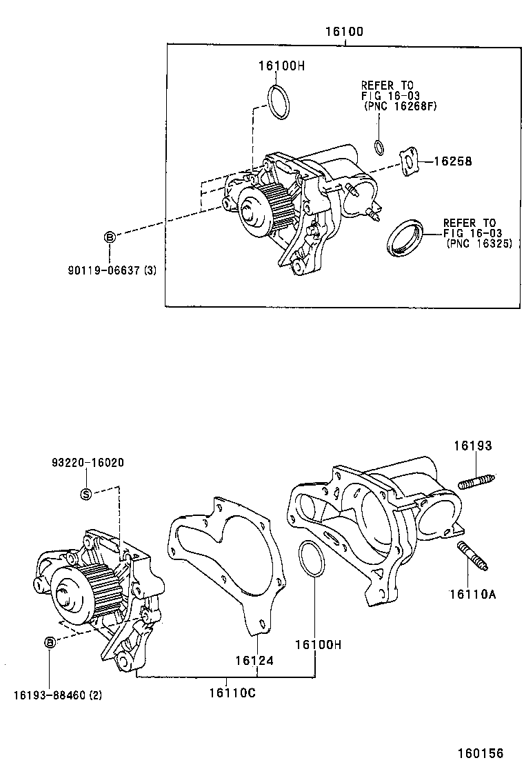 TOYOTA 16110-79026 - Ūdenssūknis www.autospares.lv