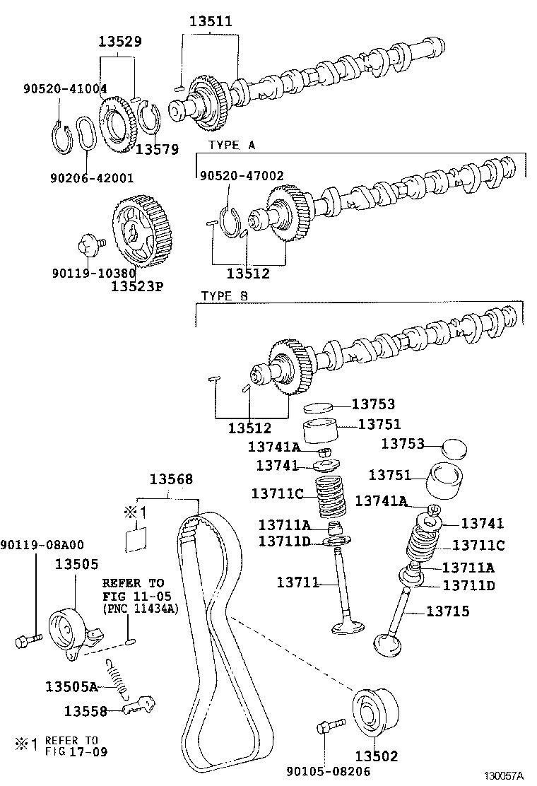 LEXUS 1350511040 - Spriegotājrullītis, Gāzu sadales mehānisma piedziņas siksna autospares.lv