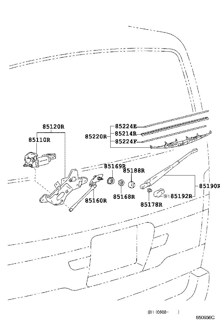 TOYOTA 85242-20070 - Stikla tīrītāja slotiņa autospares.lv