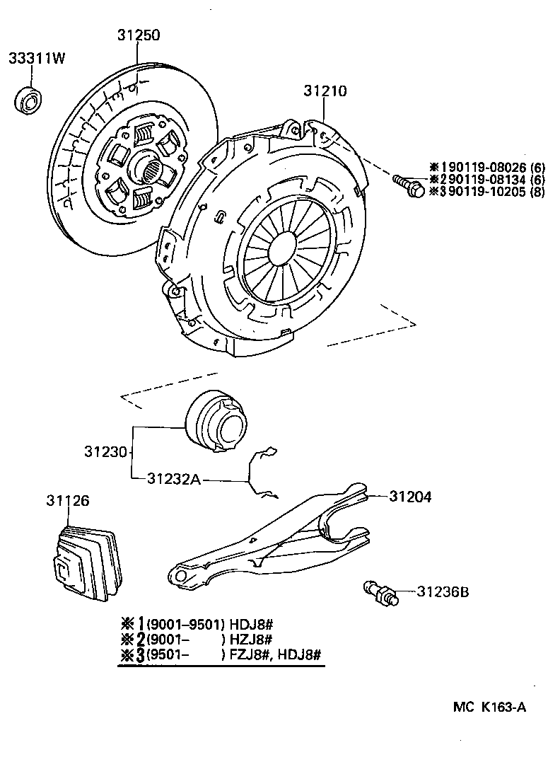 TOYOTA 31230-60180 - Izspiedējgultnis autospares.lv