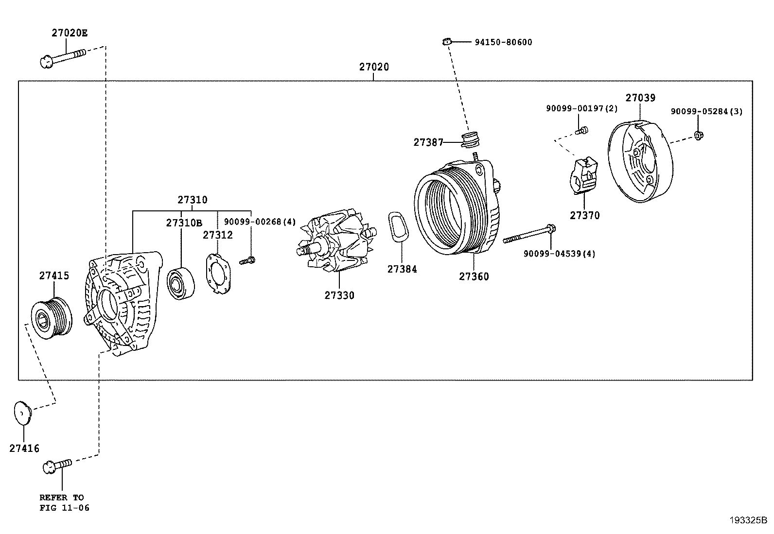 TOYOTA 27060-30131 - Ģenerators autospares.lv