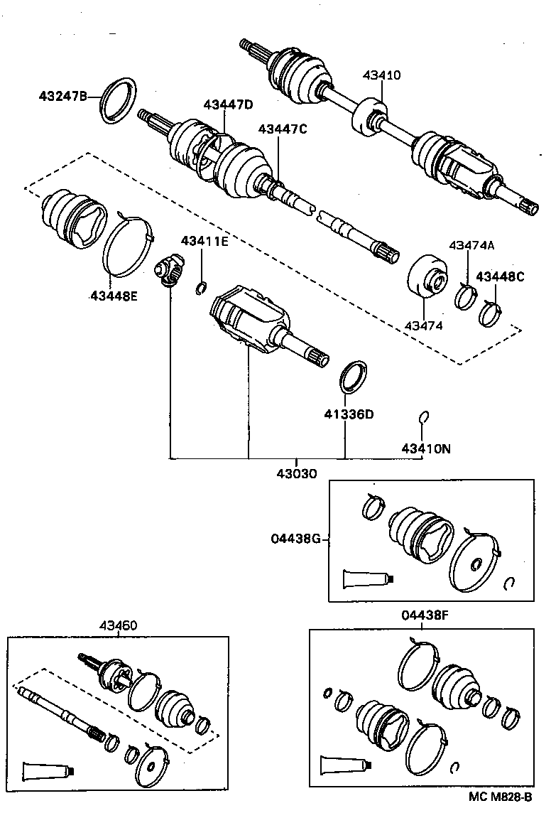 TOYOTA 04438-05010 - Putekļusargs, Piedziņas vārpsta autospares.lv