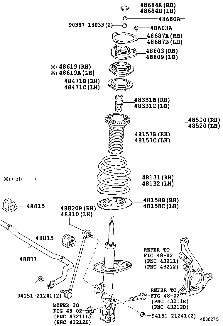 TOYOTA 4851080647 - Shock Absorber www.autospares.lv