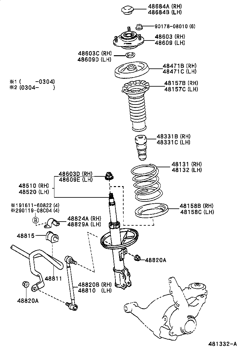 TOYOTA 4852019805 - Амортизатор www.autospares.lv