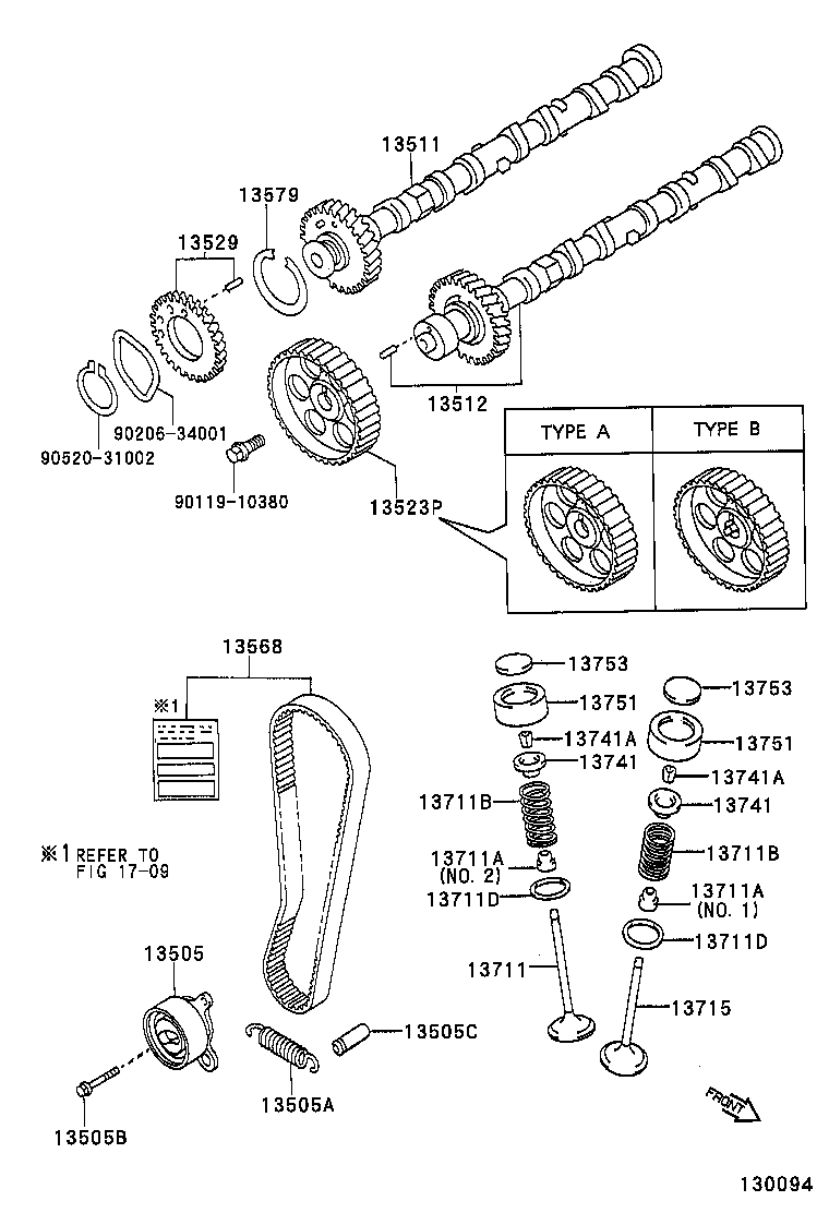 TOYOTA 13505-15050 - Spriegotājrullītis, Gāzu sadales mehānisma piedziņas siksna autospares.lv