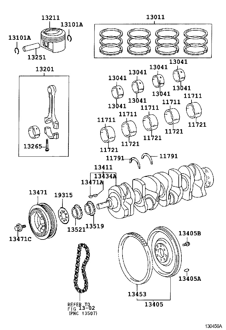 TOYOTA 13521-28010 - Sadales vārpstas piedziņas ķēdes komplekts autospares.lv