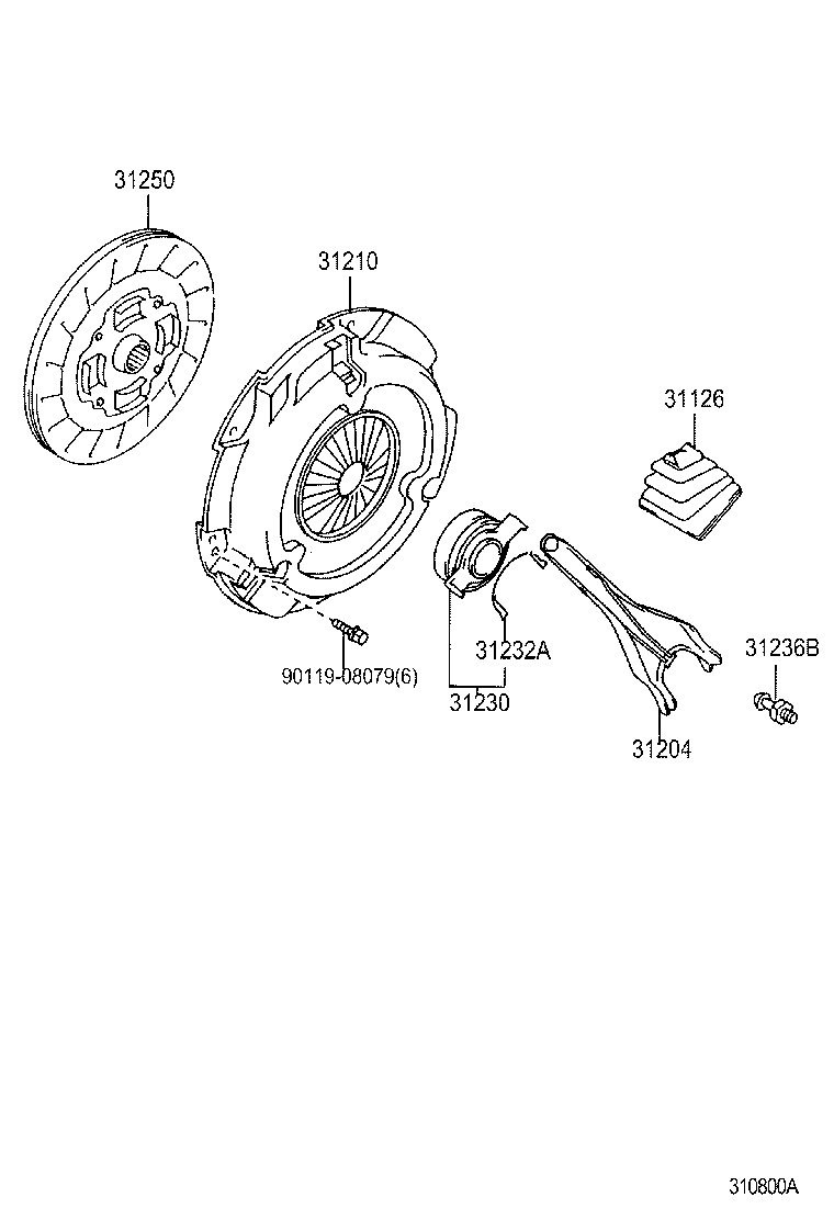 TOYOTA 31230-44010 - Izspiedējgultnis autospares.lv