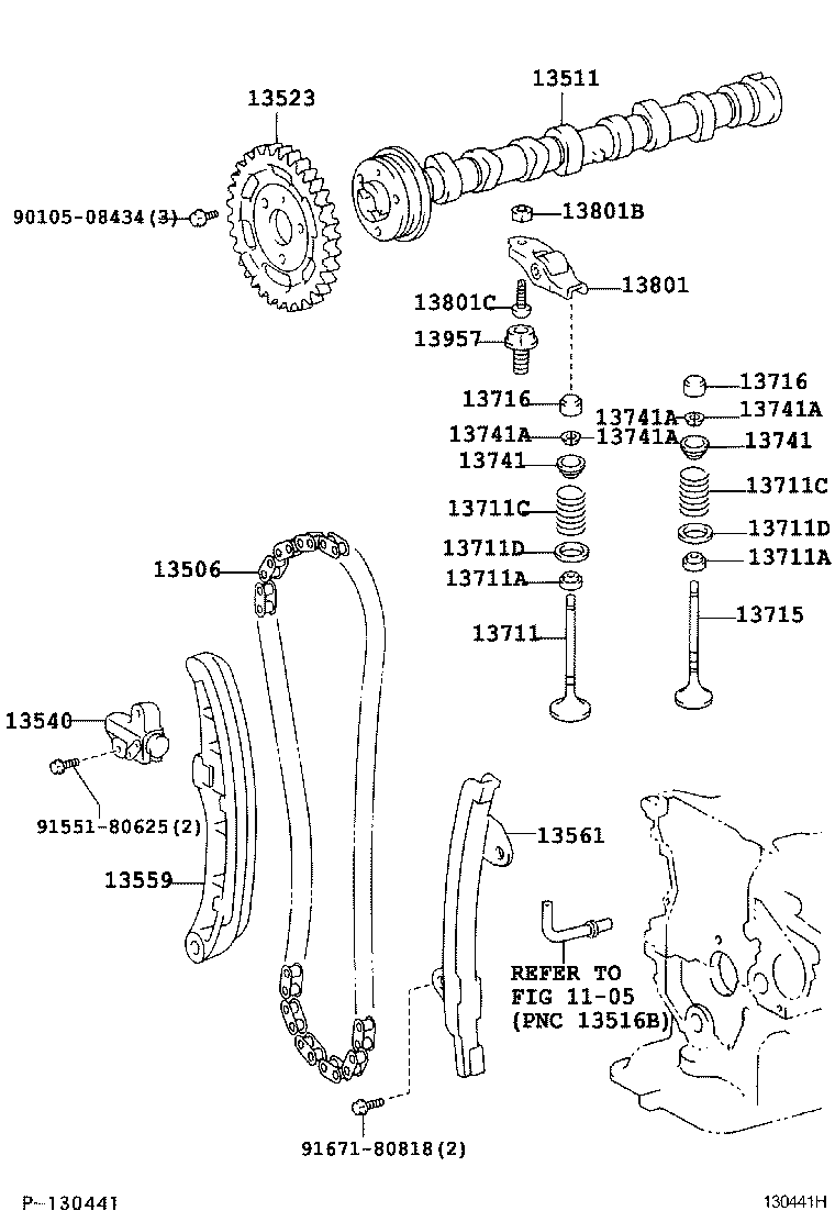 TOYOTA 13561-33020 - Sadales vārpstas piedziņas ķēdes komplekts www.autospares.lv