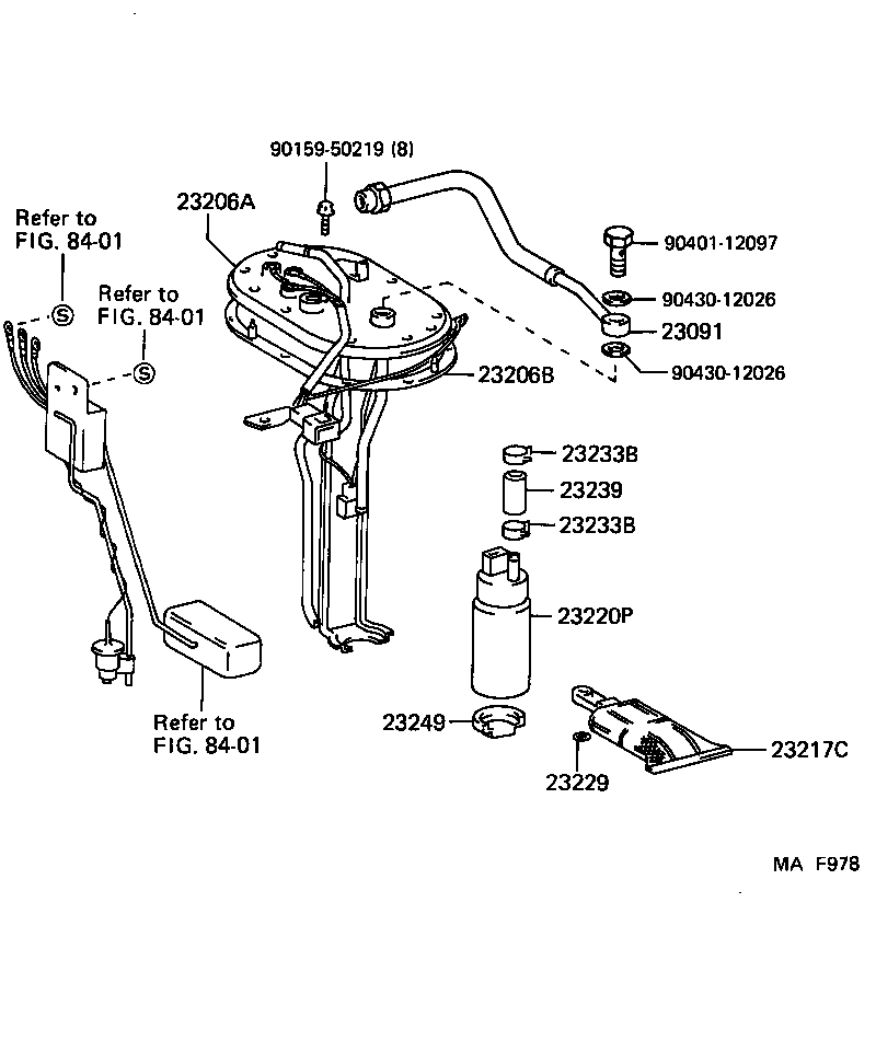 LEXUS 23221-46060 - Degvielas sūknis autospares.lv