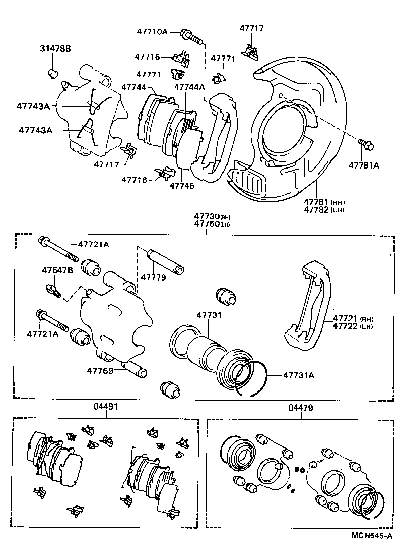 TOYOTA 0449132340 - Brake Pad Set, disc brake www.autospares.lv