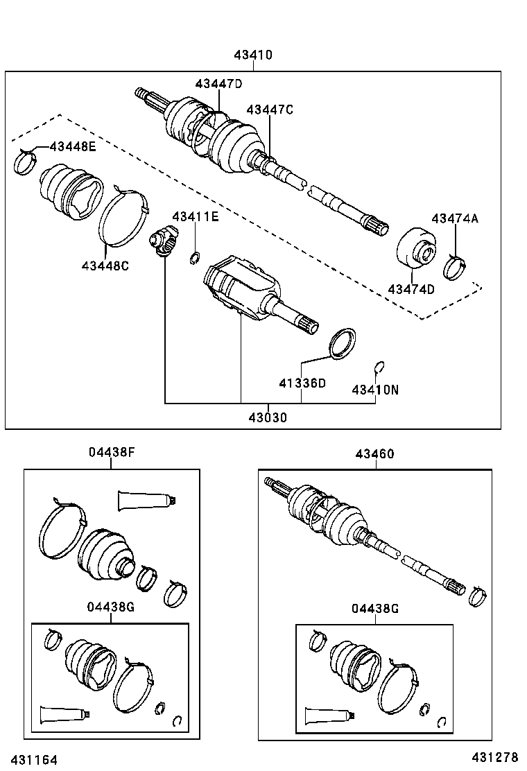 TOYOTA 43460-09K90 - Šarnīrs, Piedziņas vārpsta autospares.lv