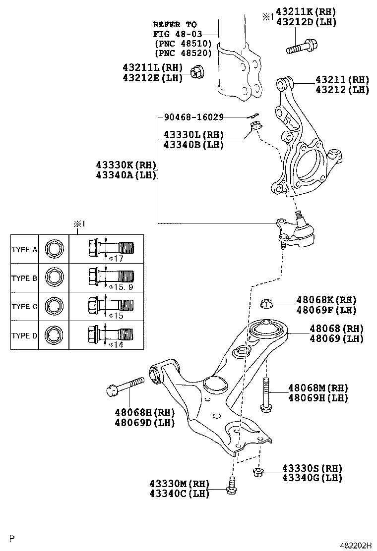 LEXUS 4806942051 - Neatkarīgās balstiekārtas svira, Riteņa piekare autospares.lv