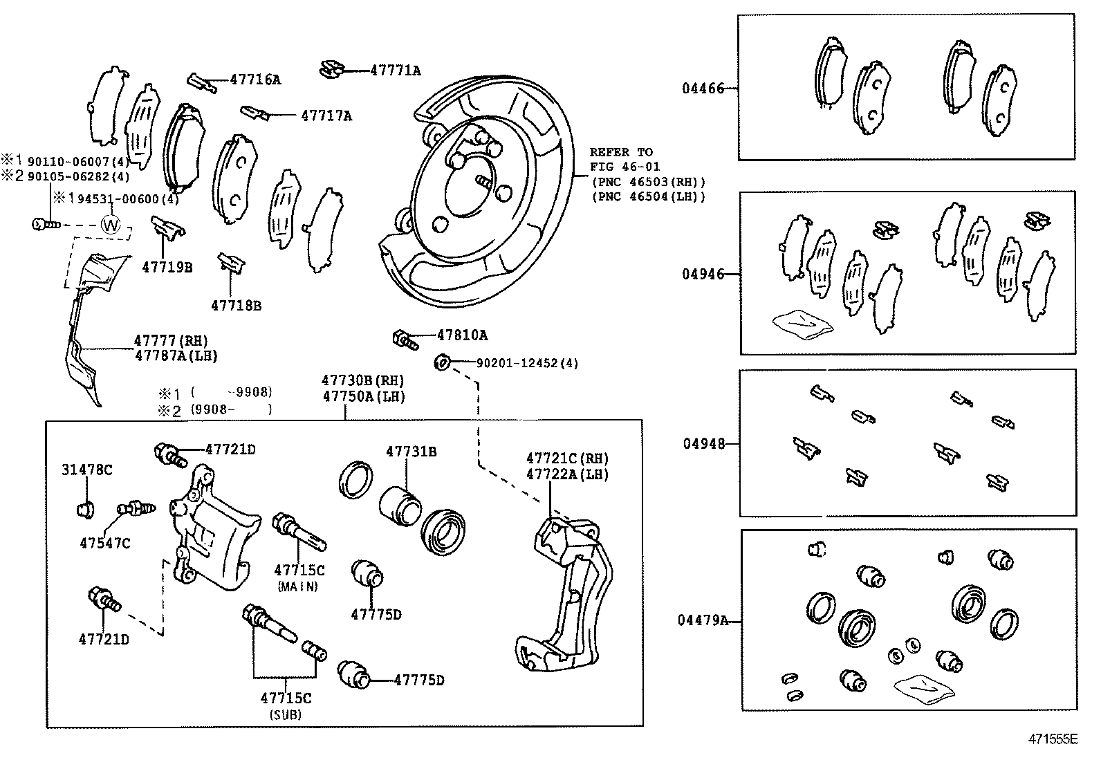 TOYOTA 47750-60101 - Тормозной суппорт www.autospares.lv