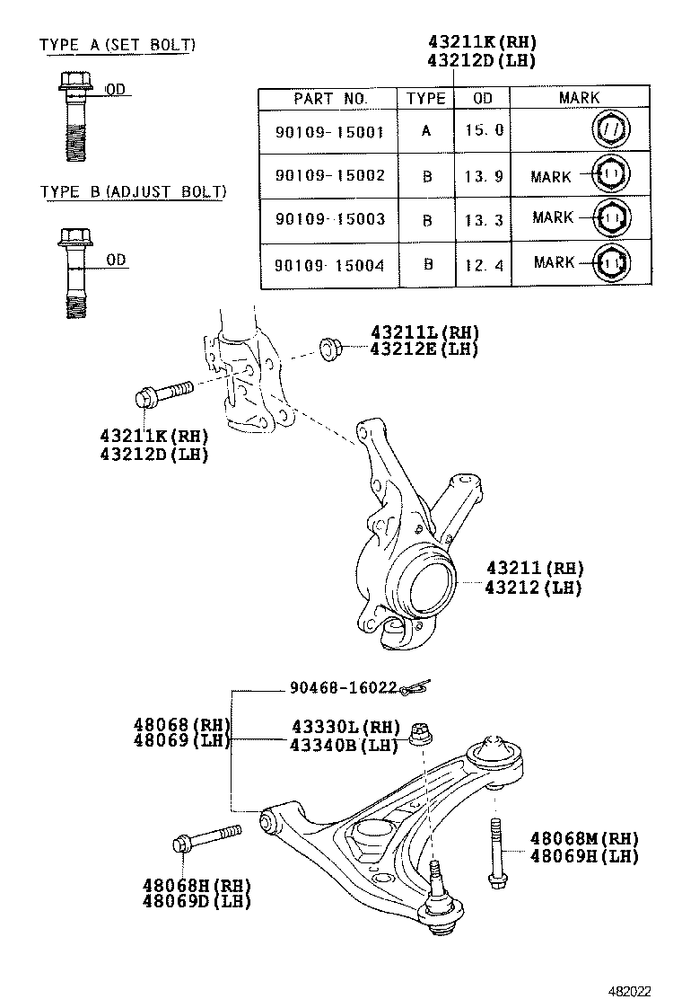 Daihatsu 4806859145 - Neatkarīgās balstiekārtas svira, Riteņa piekare autospares.lv