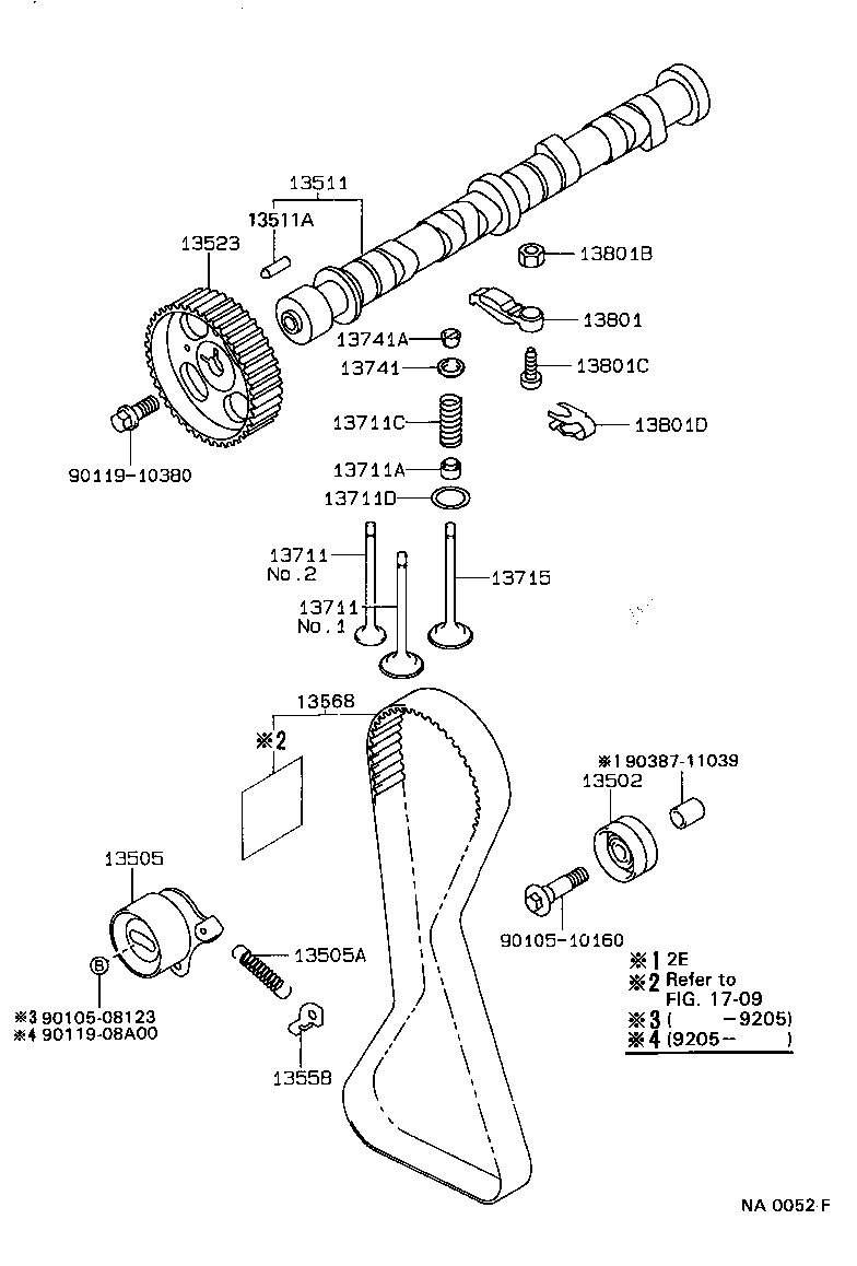 LEXUS 1350310011 - Spriegotājrullītis, Gāzu sadales mehānisma piedziņas siksna autospares.lv