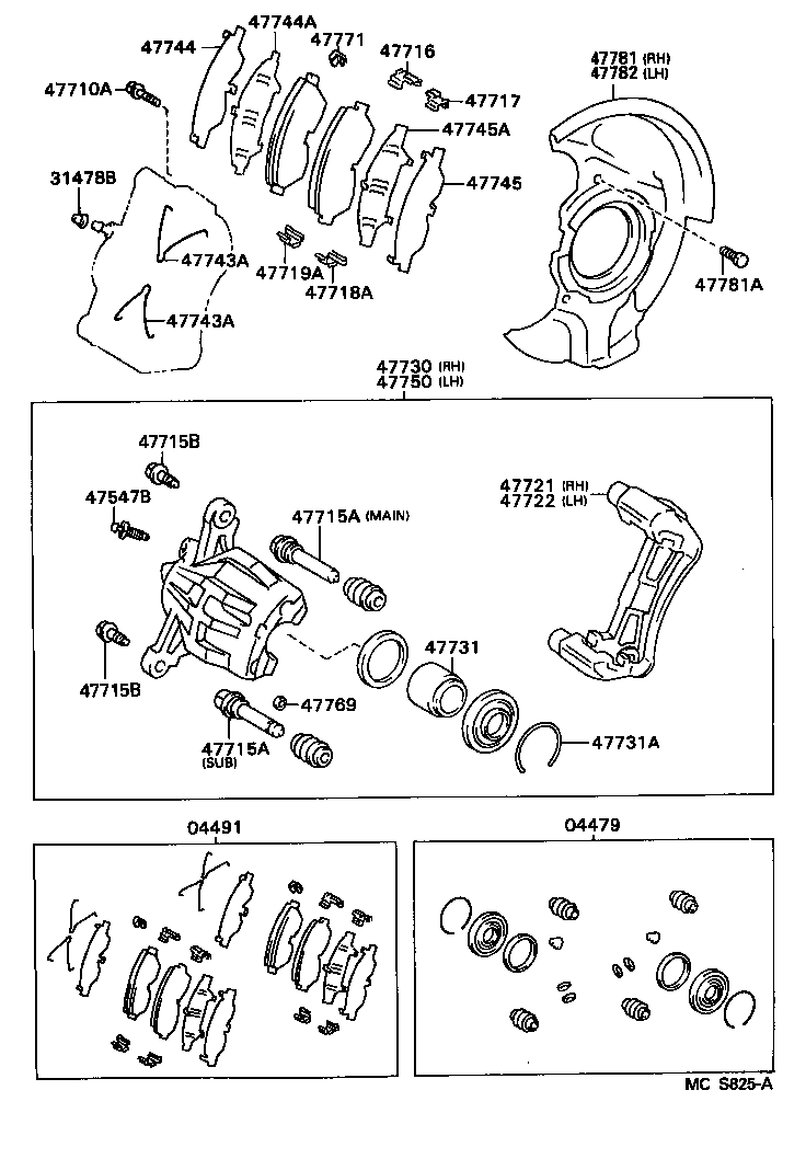 TOYOTA 04491-33040 - Brake Pad Set, disc brake www.autospares.lv