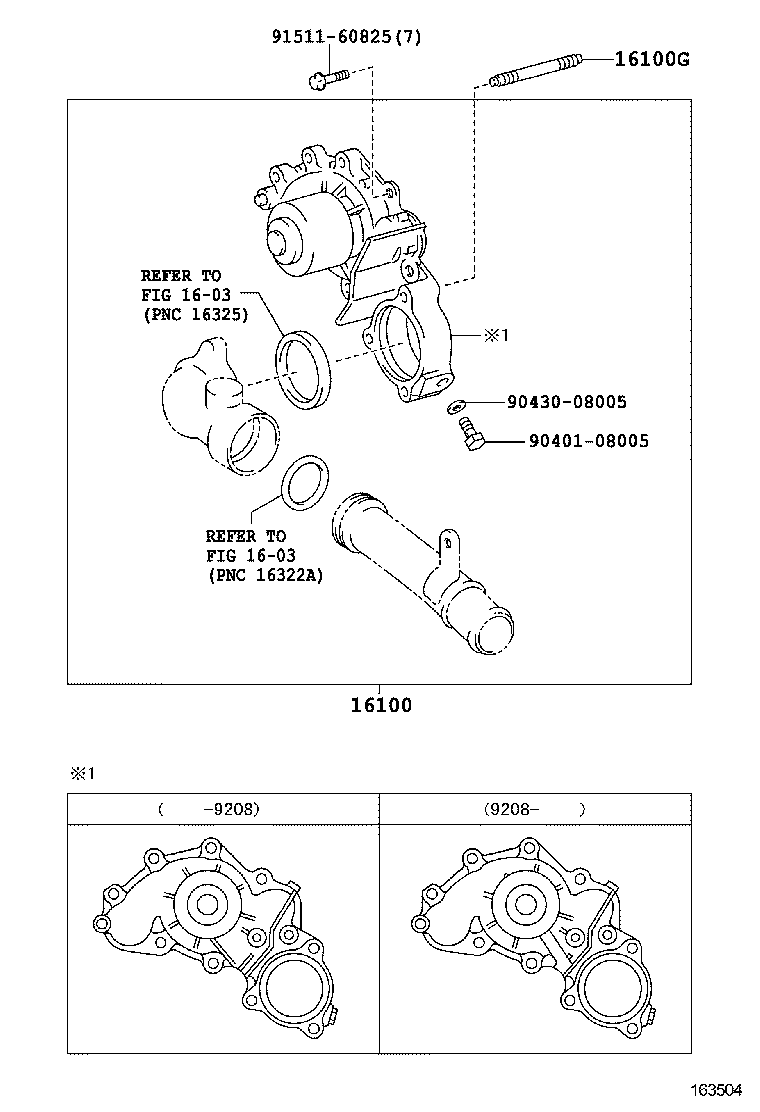 TOYOTA 16100-69305 - Ūdenssūknis autospares.lv