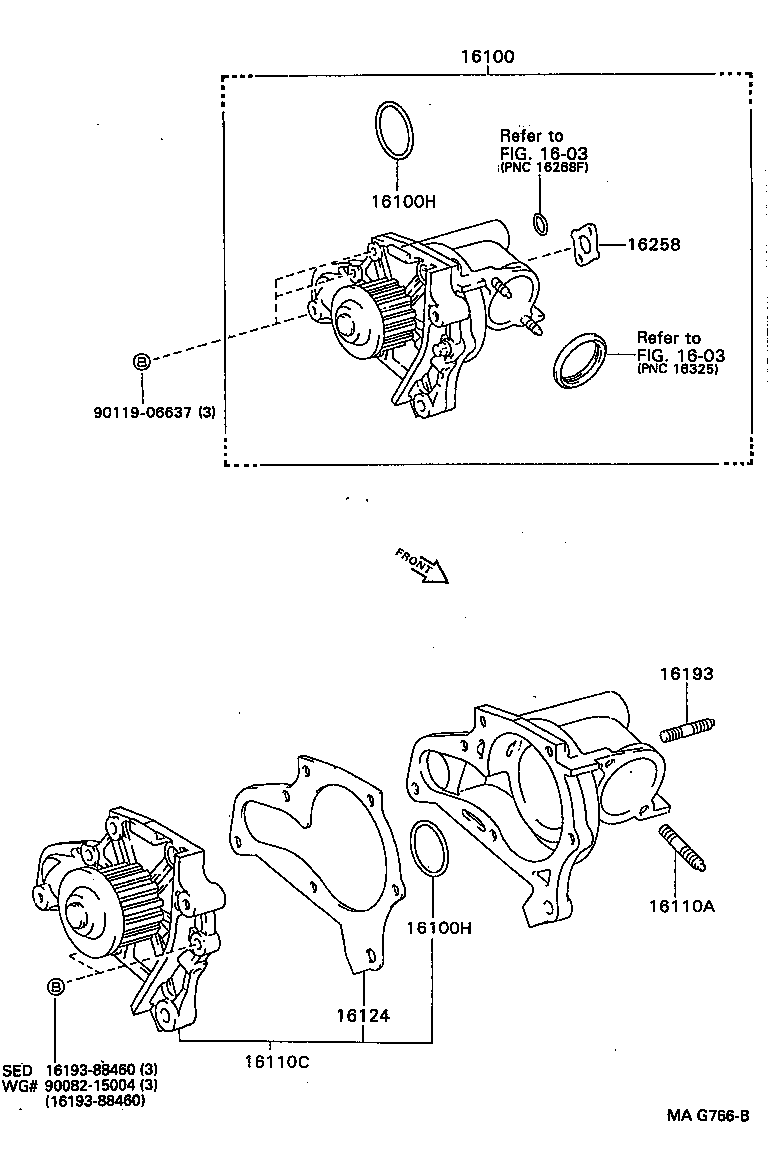 TOYOTA 16100-79185 - Ūdenssūknis www.autospares.lv