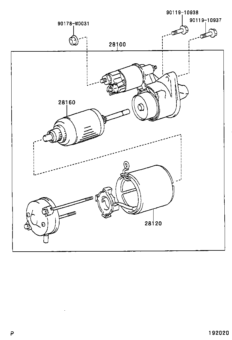 TOYOTA 28100-0G020 - Starteris autospares.lv