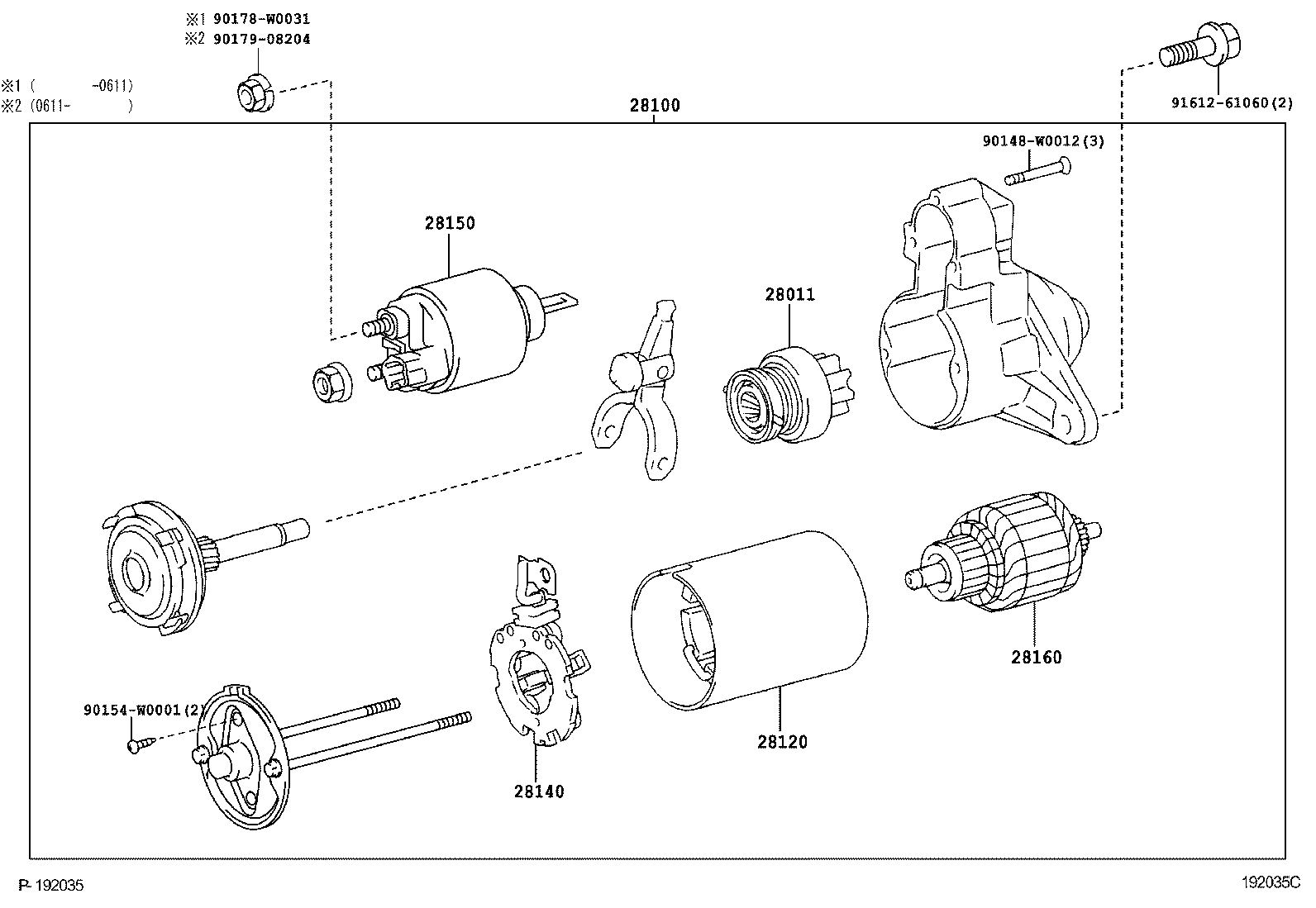 TOYOTA 28100-0D130 - Starteris autospares.lv