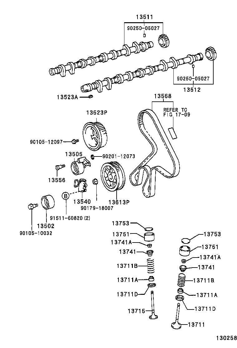 TOYOTA 13540 27010 - Spriegotājsvira, Zobsiksna autospares.lv