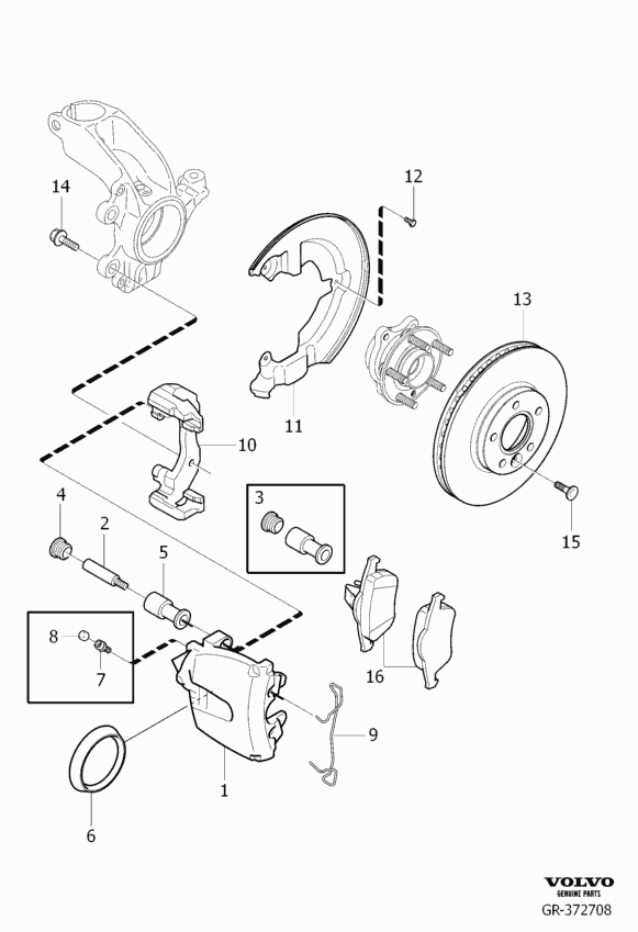 Volvo 31400817 - Brake Set, disc brakes www.autospares.lv