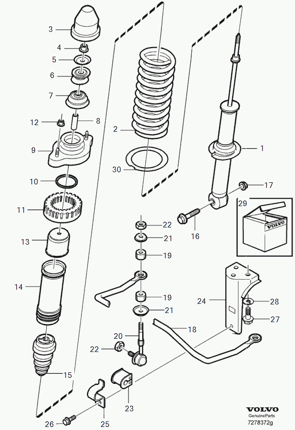 Dodge 30870376 - Опора стойки амортизатора, подушка www.autospares.lv