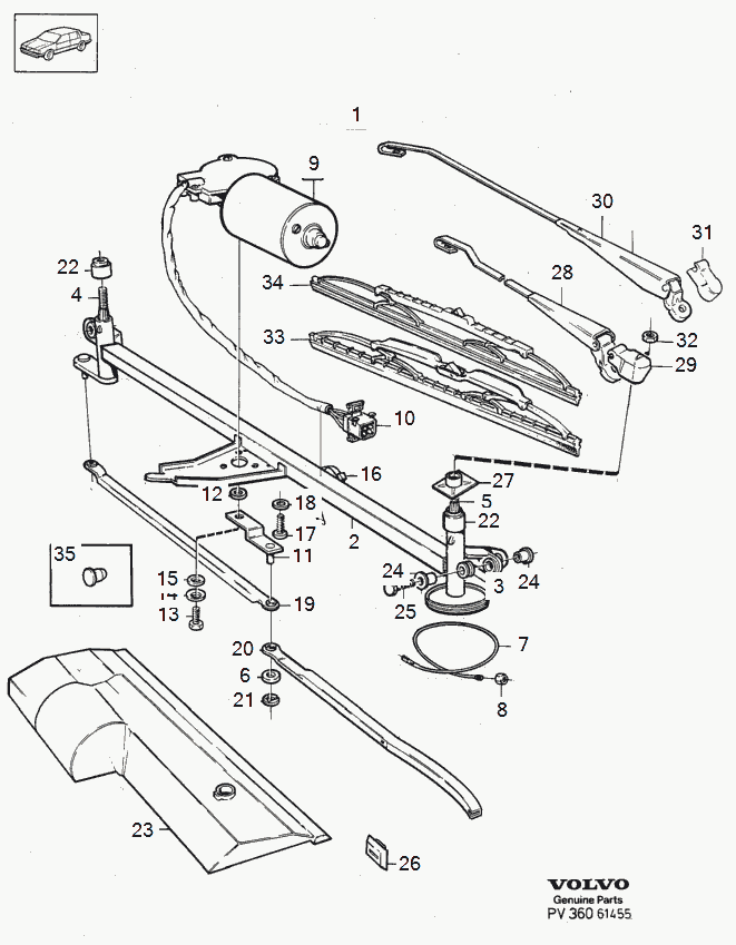 Volvo 274381 - Wiper Blade www.autospares.lv