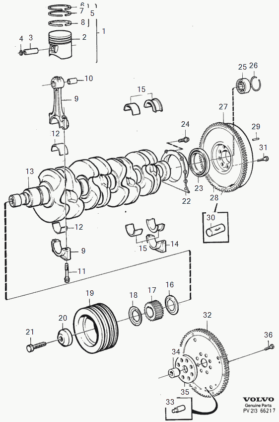 Volvo 270 136 - Big End Bearings www.autospares.lv