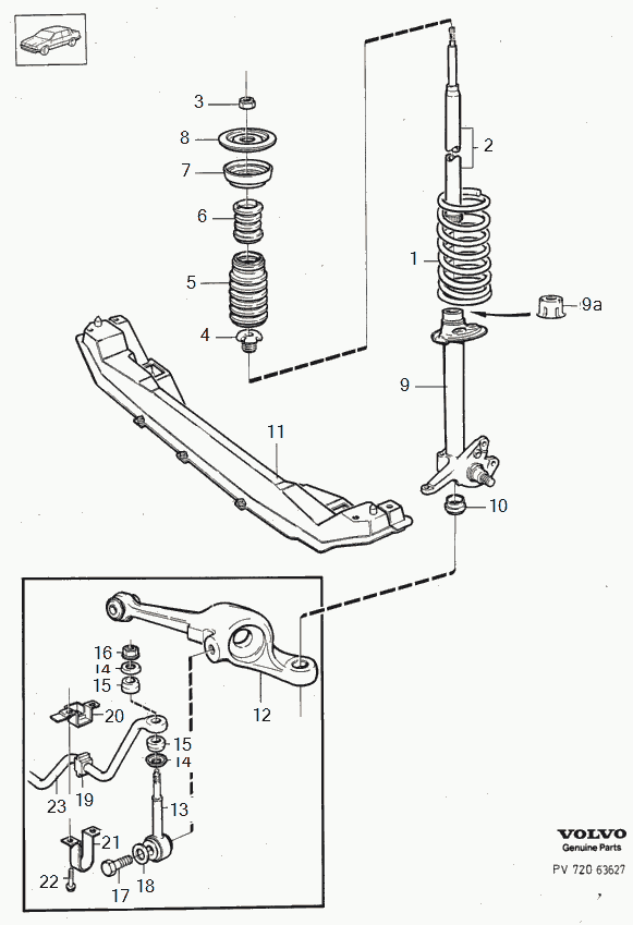 Volvo 12 73 849 - Отбойник, демпфер амортизатора www.autospares.lv