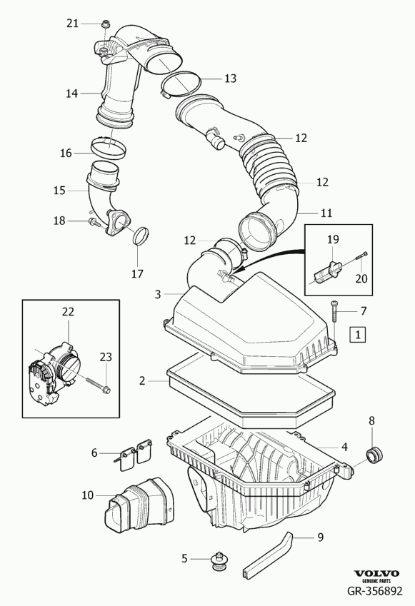 VOLVO (CHANGAN) 31370161 - Gaisa filtrs autospares.lv