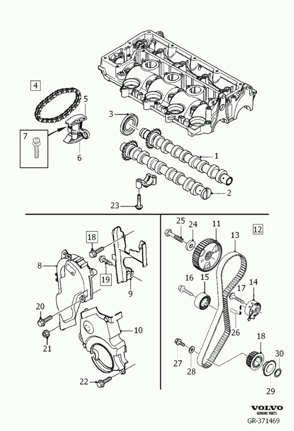 Volvo 8653649 - Timing Belt Set www.autospares.lv