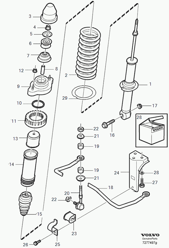 Dodge 30874887 - Опора стойки амортизатора, подушка www.autospares.lv