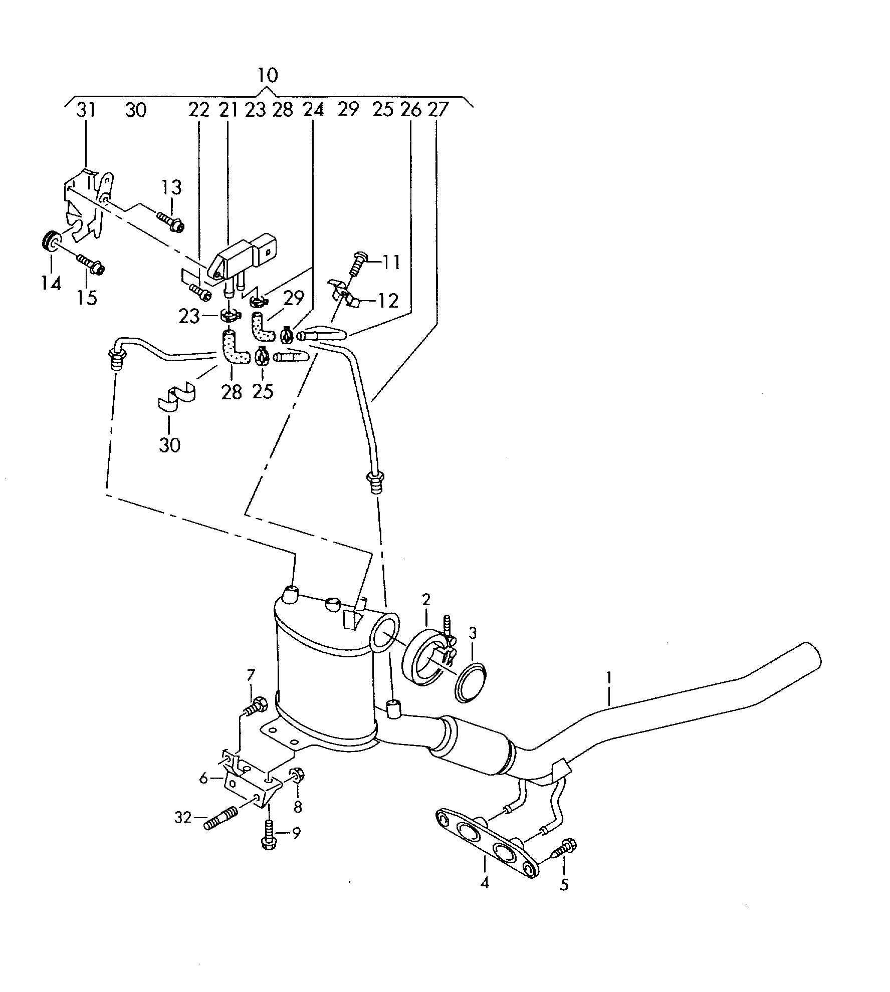 VAG 1K0254705LX - Nosēdumu / Daļiņu filtrs, Izplūdes gāzu sistēma autospares.lv